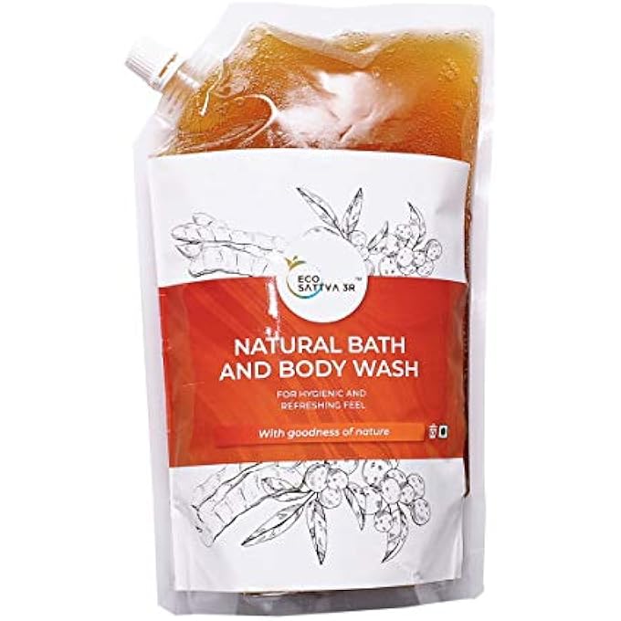 ECOSATTVA 3R NATURAL BATH BODY FACE WASH HAND WASH SHAMPOO BATHROOM ESSENTIAL COMBO (1 L EACH) - Image 1